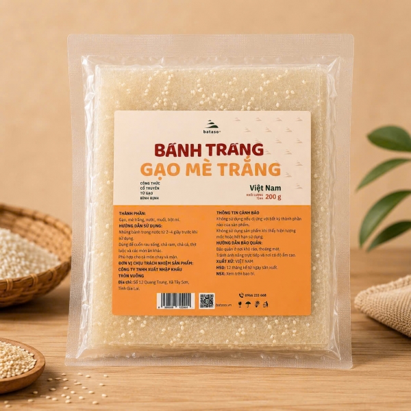 Bánh tráng mè trắng