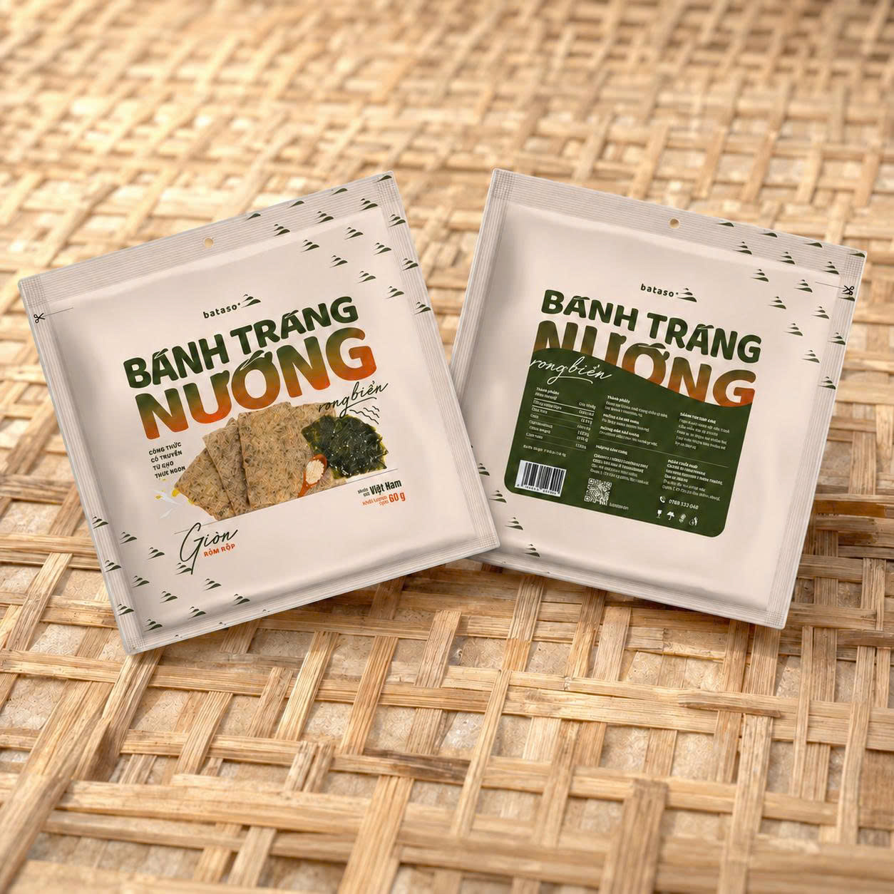 Bao bì bánh tráng nướng rong biển BATASO